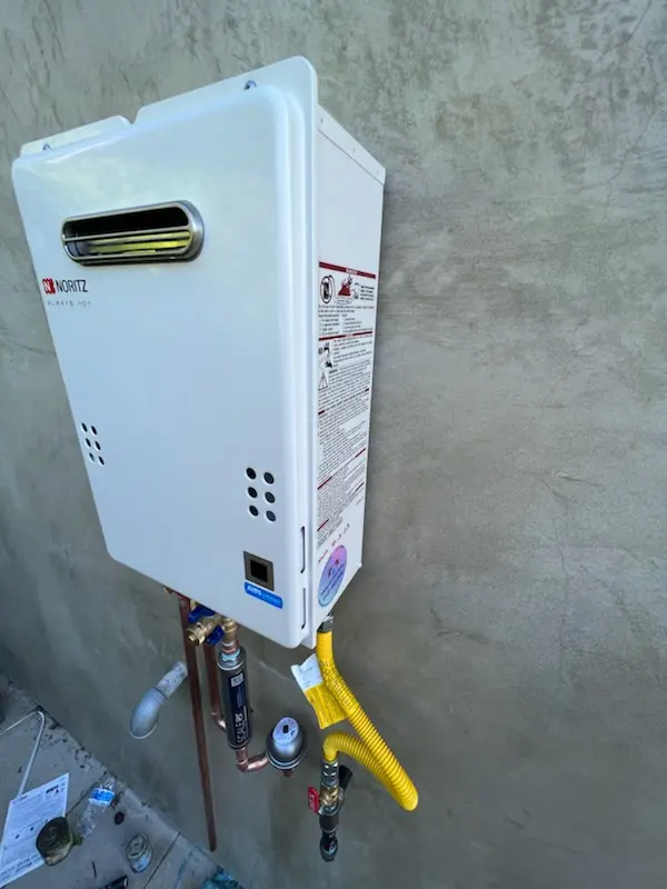 Tankless water heater installation for Fairlane homes